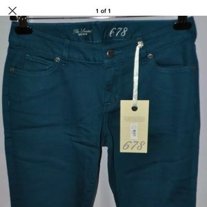 NWT teal denim skinny jeans The Limited 678 size 6